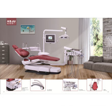 Cadeira dental brilhante e brilhante com caixa rotativa